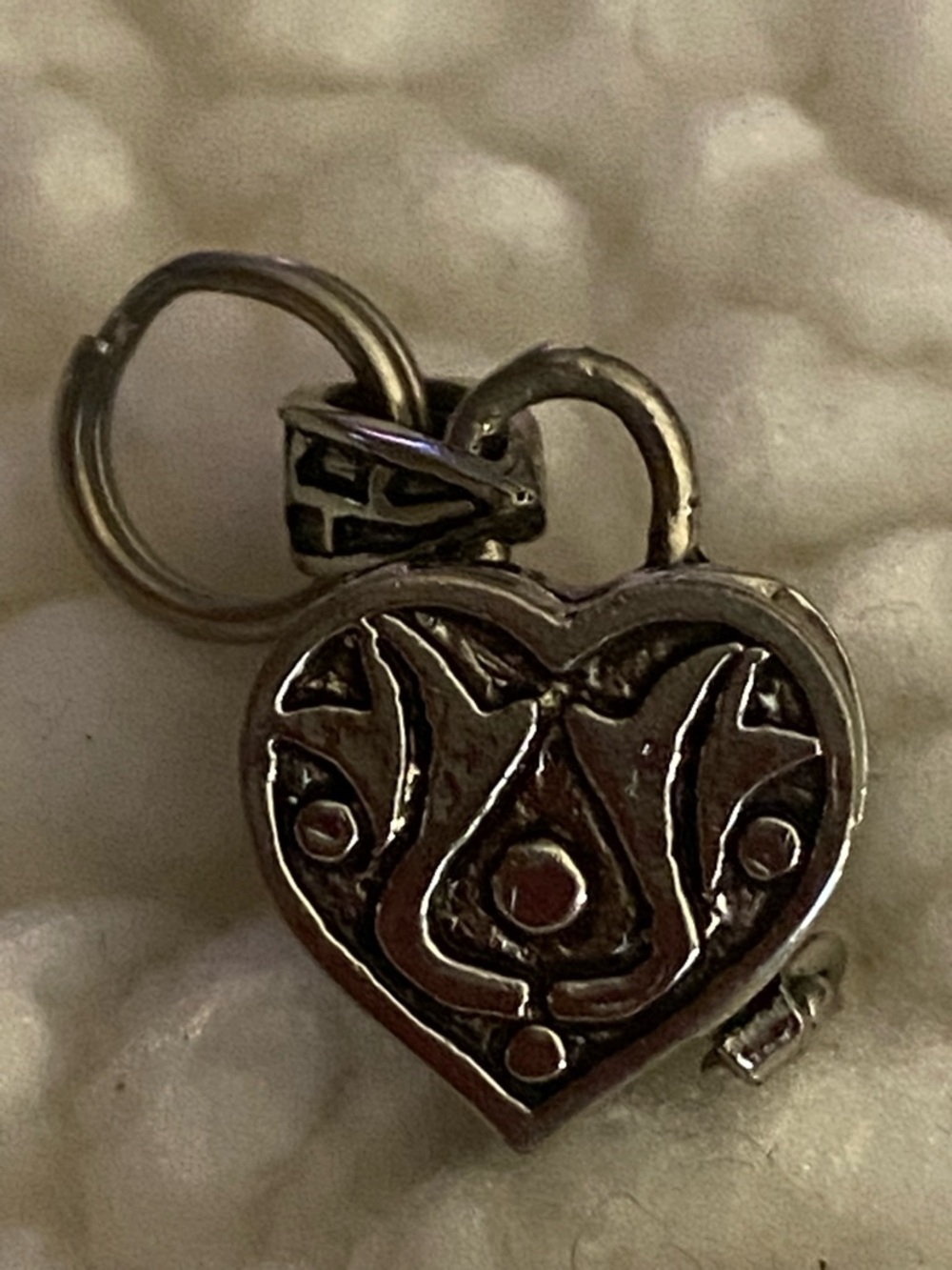 Sterling Heart Shaped Charm Pendant - 925 Mini Latching Keepsake Box